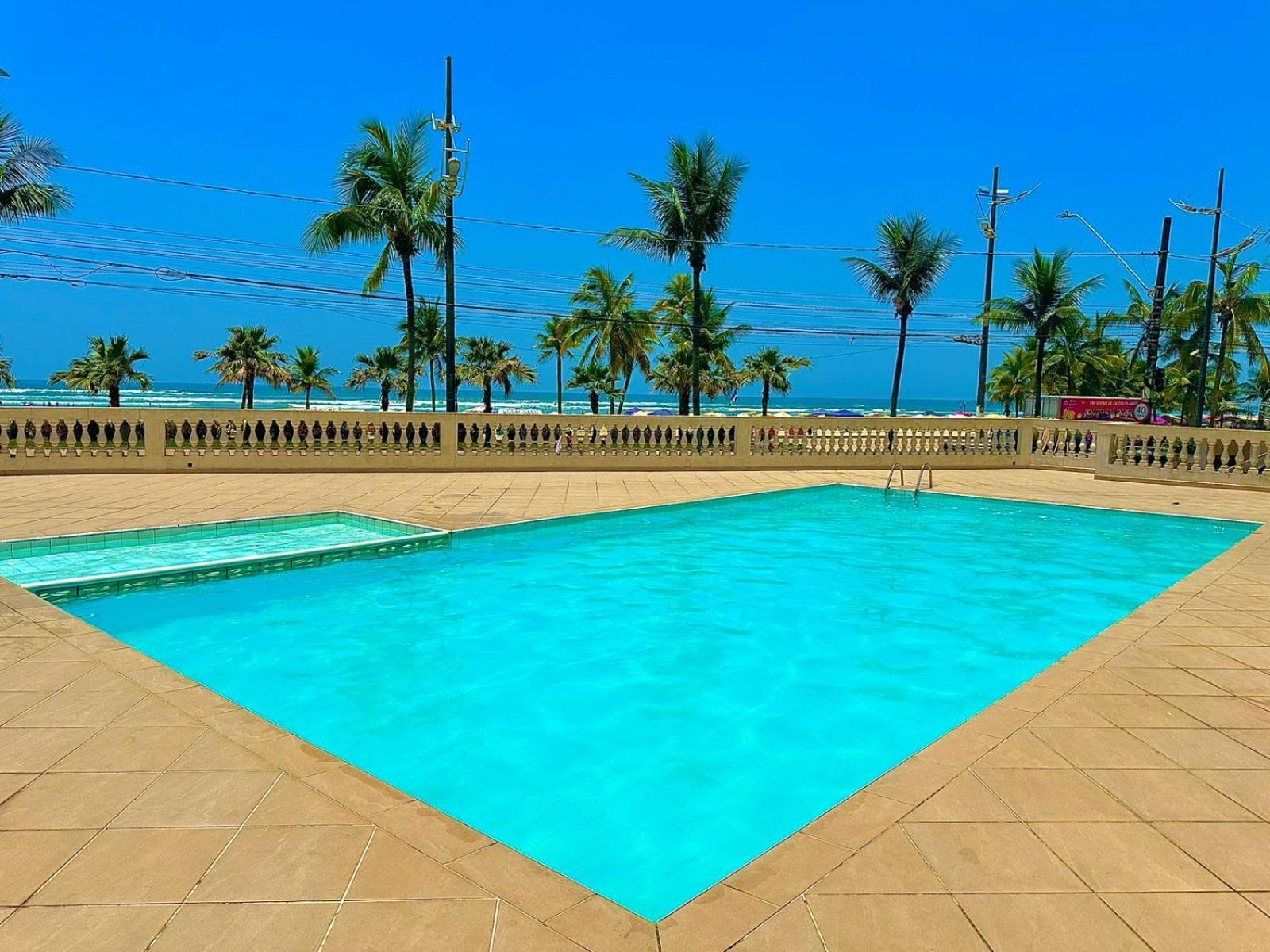 Apartamento Frente Ao Mar Com Varanda E Piscina Praia Grande  Zewnętrze zdjęcie